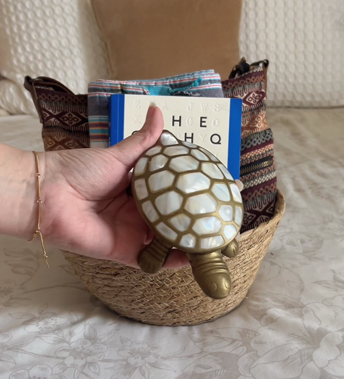 Brass & shell tortoise trinket pot bought at Headway for £3.50