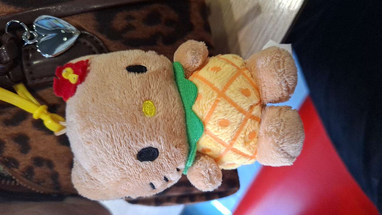 This adorable Hawaiian hello kitty keychain bought at Oxfam Shop for Β£2.00