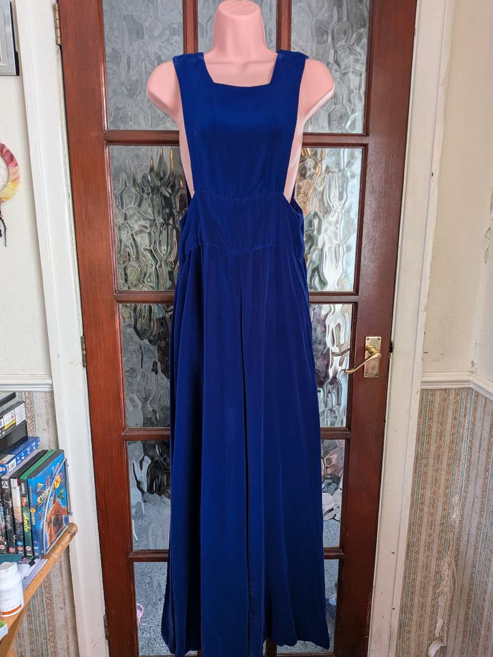 Velvet pinafore dress product bought at Saltaire Vintage Home & Fashion Fair
