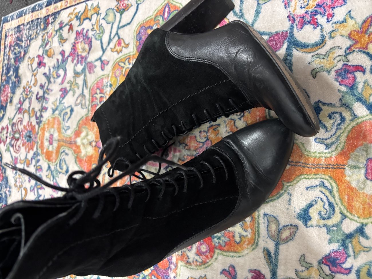 autumn lace up boots bought at The Salvation Army for £5.00