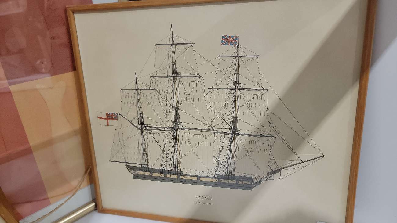 Lot of 5 ship drawings bought at Strathcarron Hospice Charity Shop for £25.00