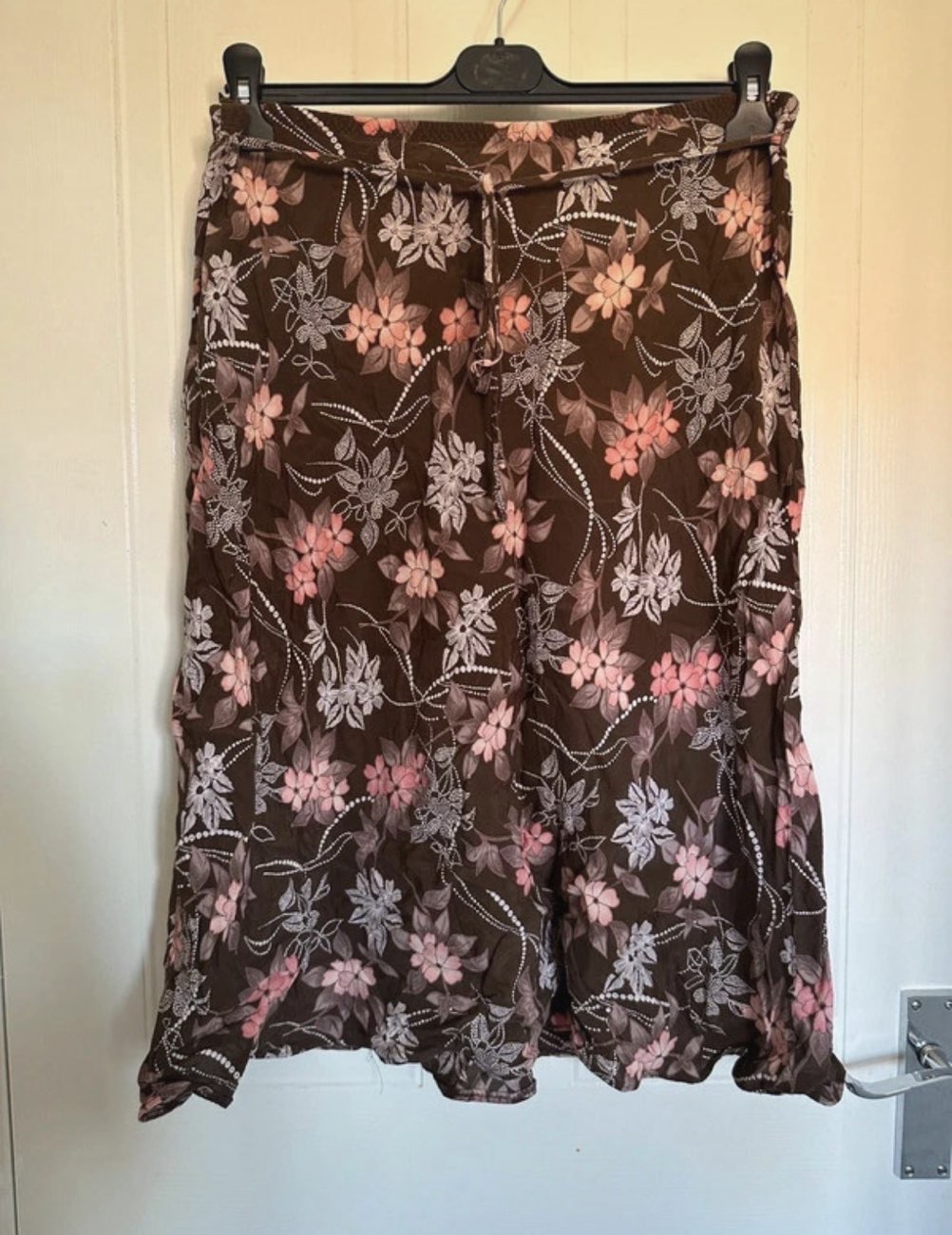 M&S Brown Floral Midi Skirt bought at Age UK Milton Keynes Home & Furniture Store for Β£1.00