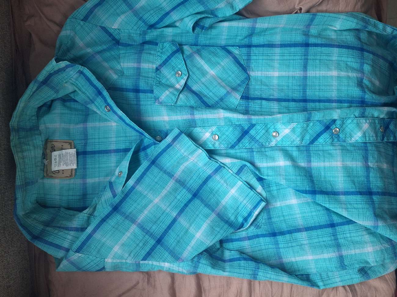 vintage blue wrangler shirt x bought at Chinese Laundry for £5.00