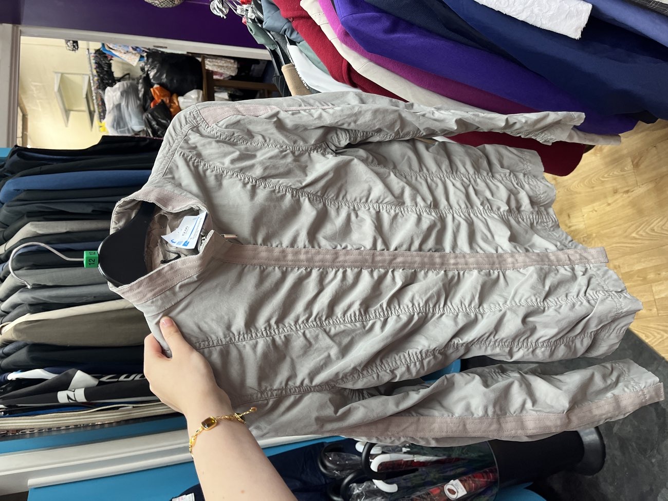 Scrunched Zip Up bought at Age UK Charity Shop for £2.00