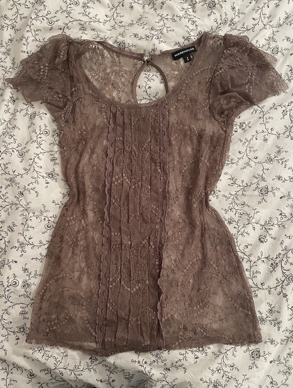 lace short sleeve top bought at Devon Air Ambulance for £3.00
