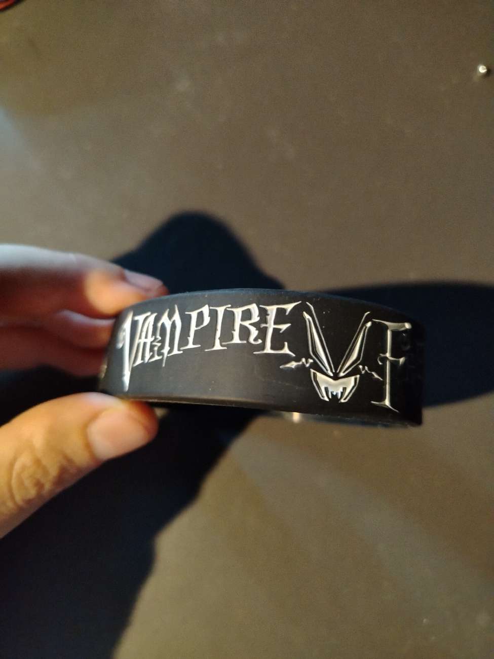 VampireFreaks.Com Wrist Band (SO DOPE I love finding wristies) bought at Salvation Army Superstore for £1.00