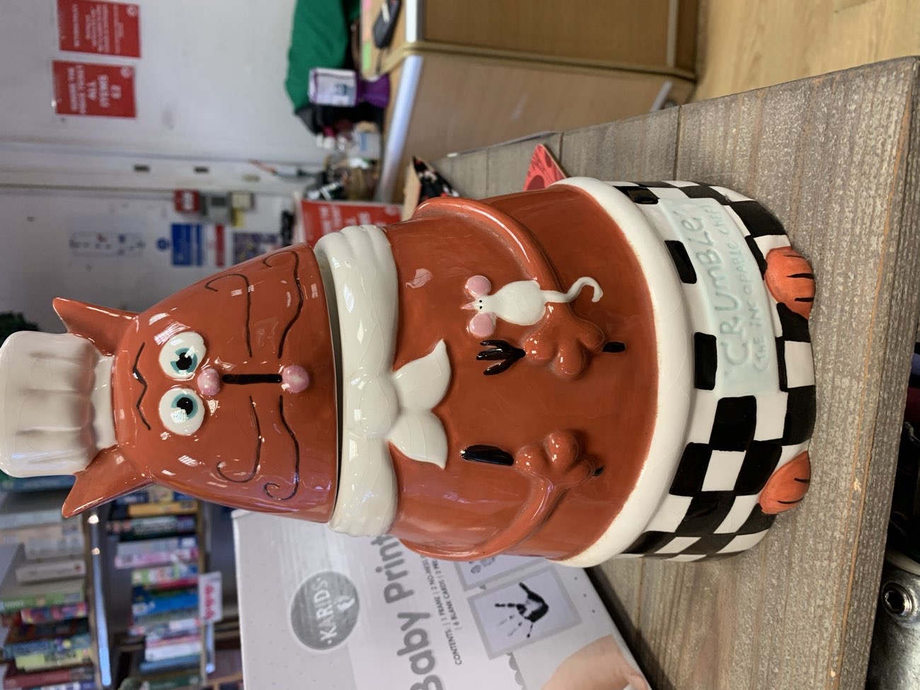 cat cookie jar 😼 bought at Sam Beare Hospice Charity Shop Walton on Thames for £2.00