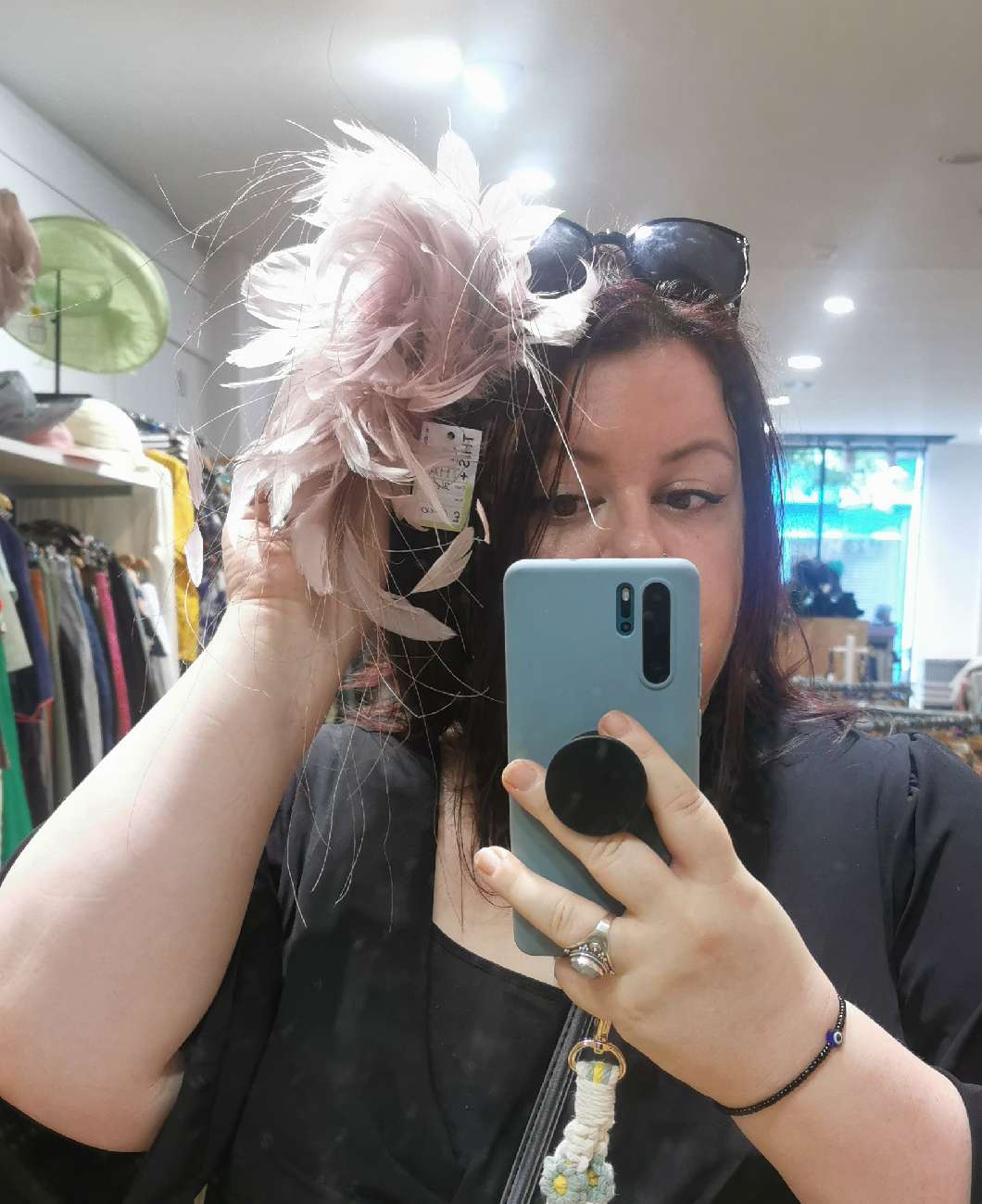 Massive pink fascinator bought at This + That by Loros for £6.00