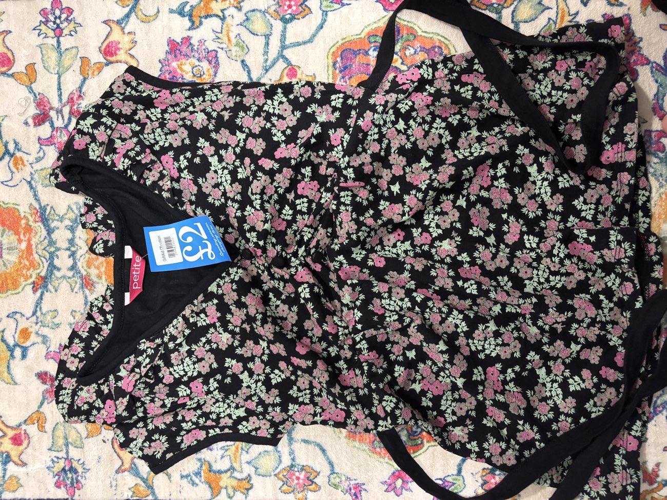 cute floral top bought at The Salvation Army for £2.00