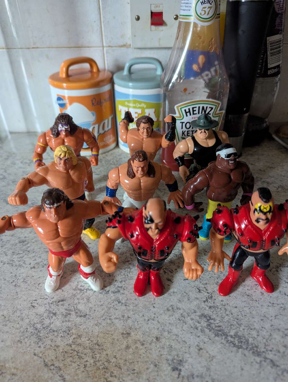x9 1991 Hasbro WWE figures bought at Drumbo Park Car Boot Sale