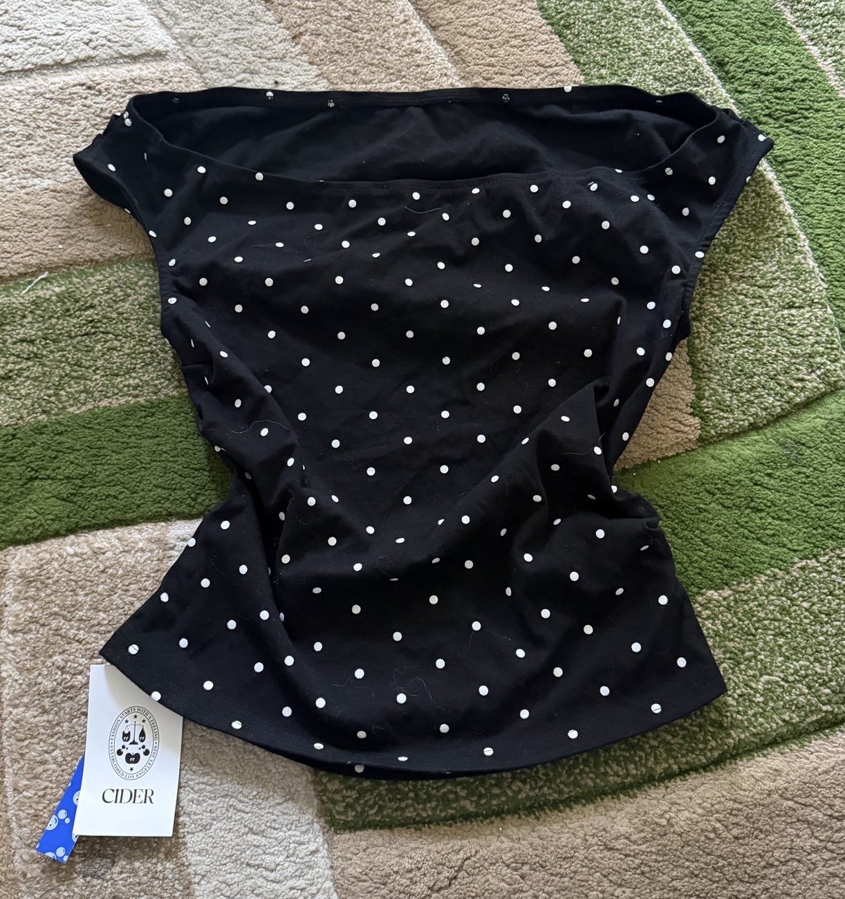 Tagged Cider summer top! product bought at Birchmere Park Bootsale for £2.00