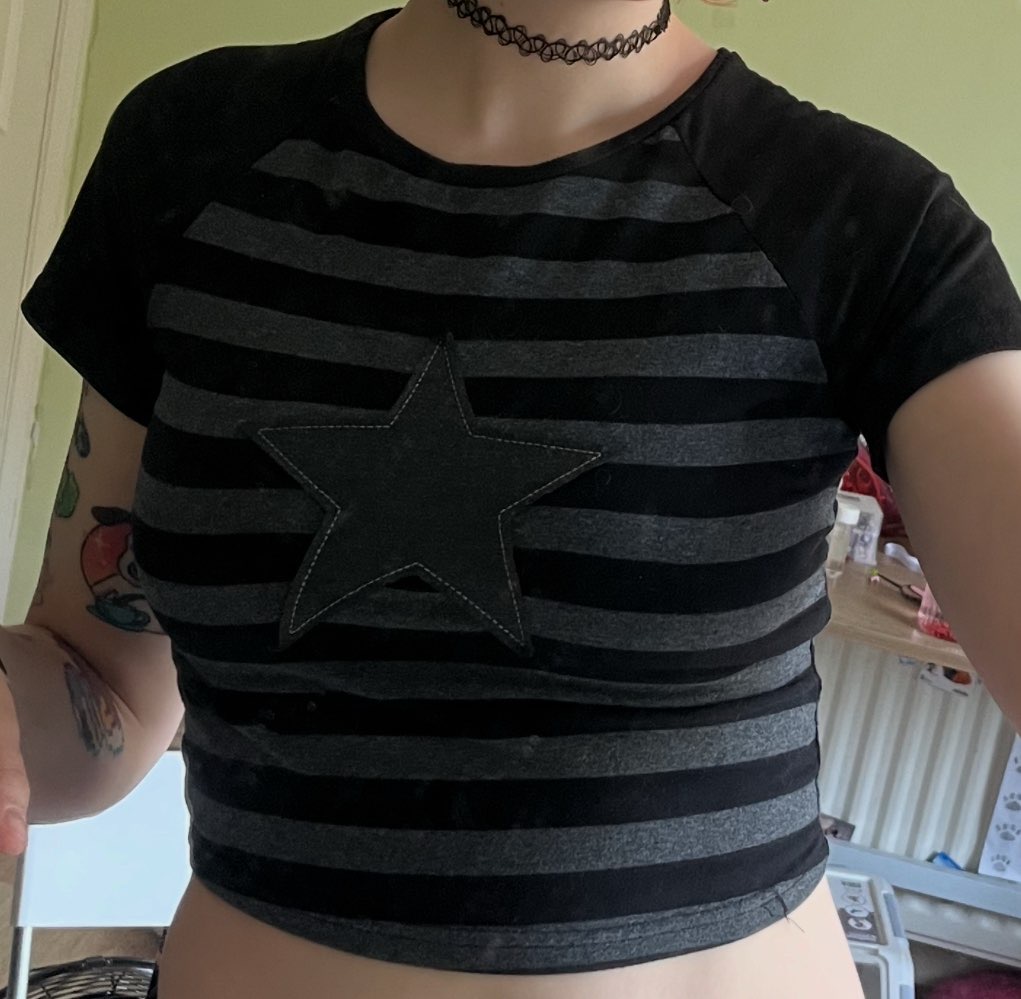 Star Crop Top bought at Barnardos Charity Shop Clondalkin for £0.50