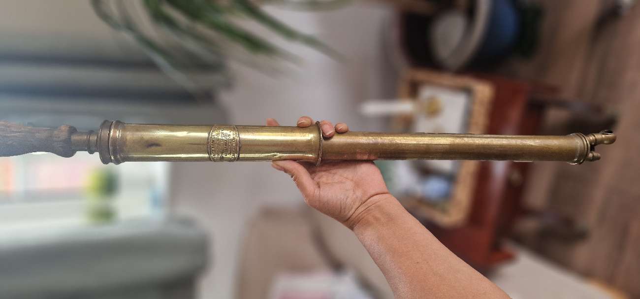 Antique brass garden pump spray £1, Antique brass scales £1, Vintage Dachshund bottle opener £1 bought at Pulloxhill Car Boot Sale for £1.00