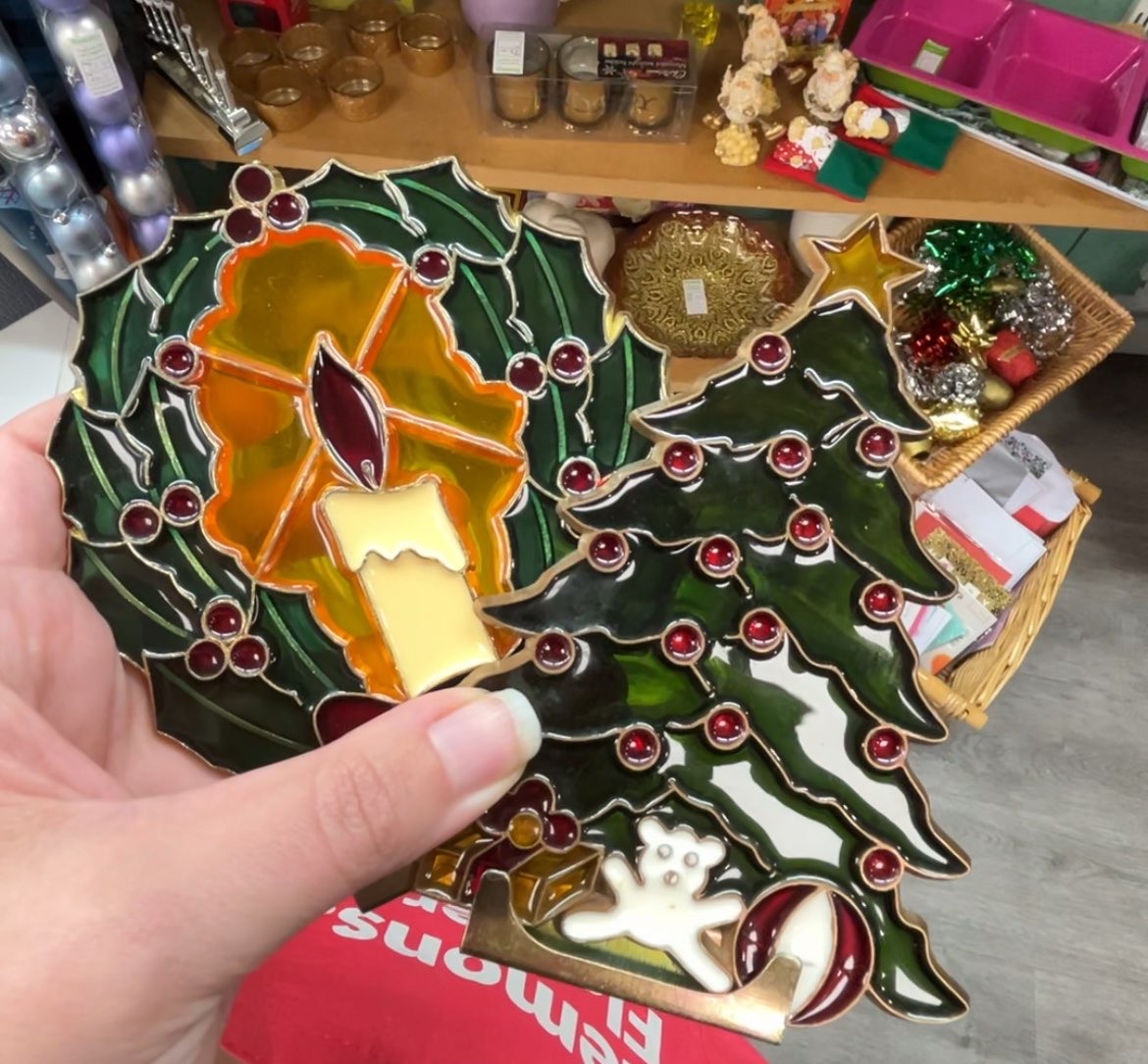 Tea light holders £2 each bought at Rowans Hospice Fareham for £4.00