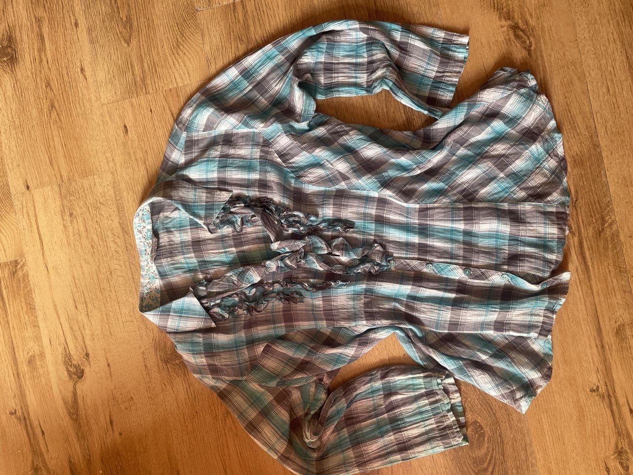 per Una plaid shirt bought at British Heart Foundation for £2.50