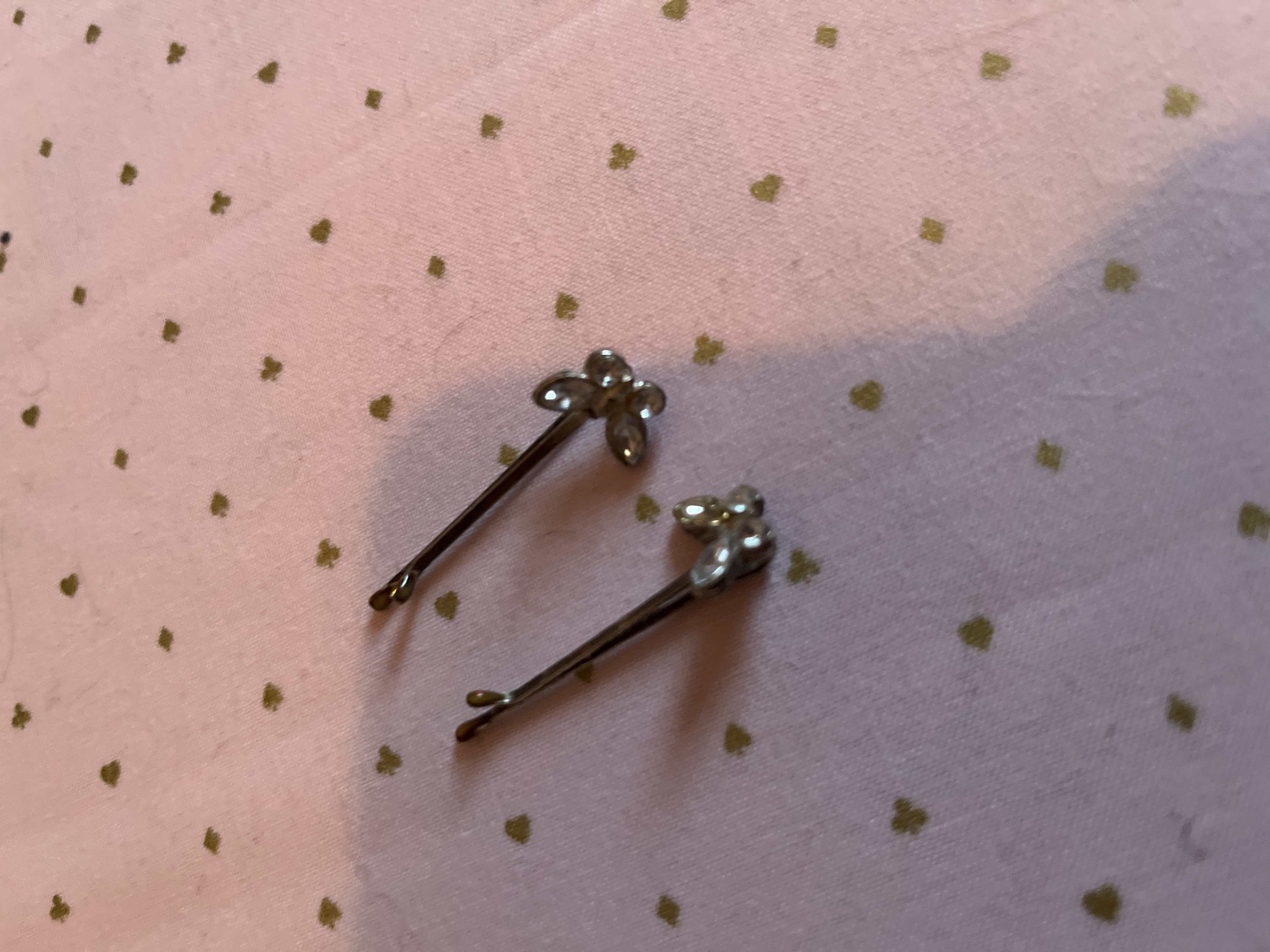butterfly hairclips bought at Link to Hope for £2.50