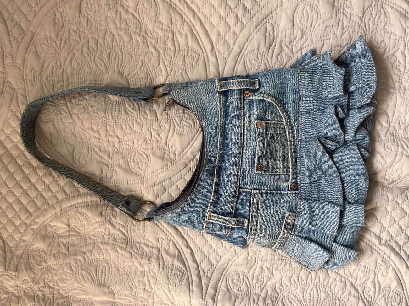 Y2K Denim bag bought at Saint Francis Hospice Ilford Store for £1.00