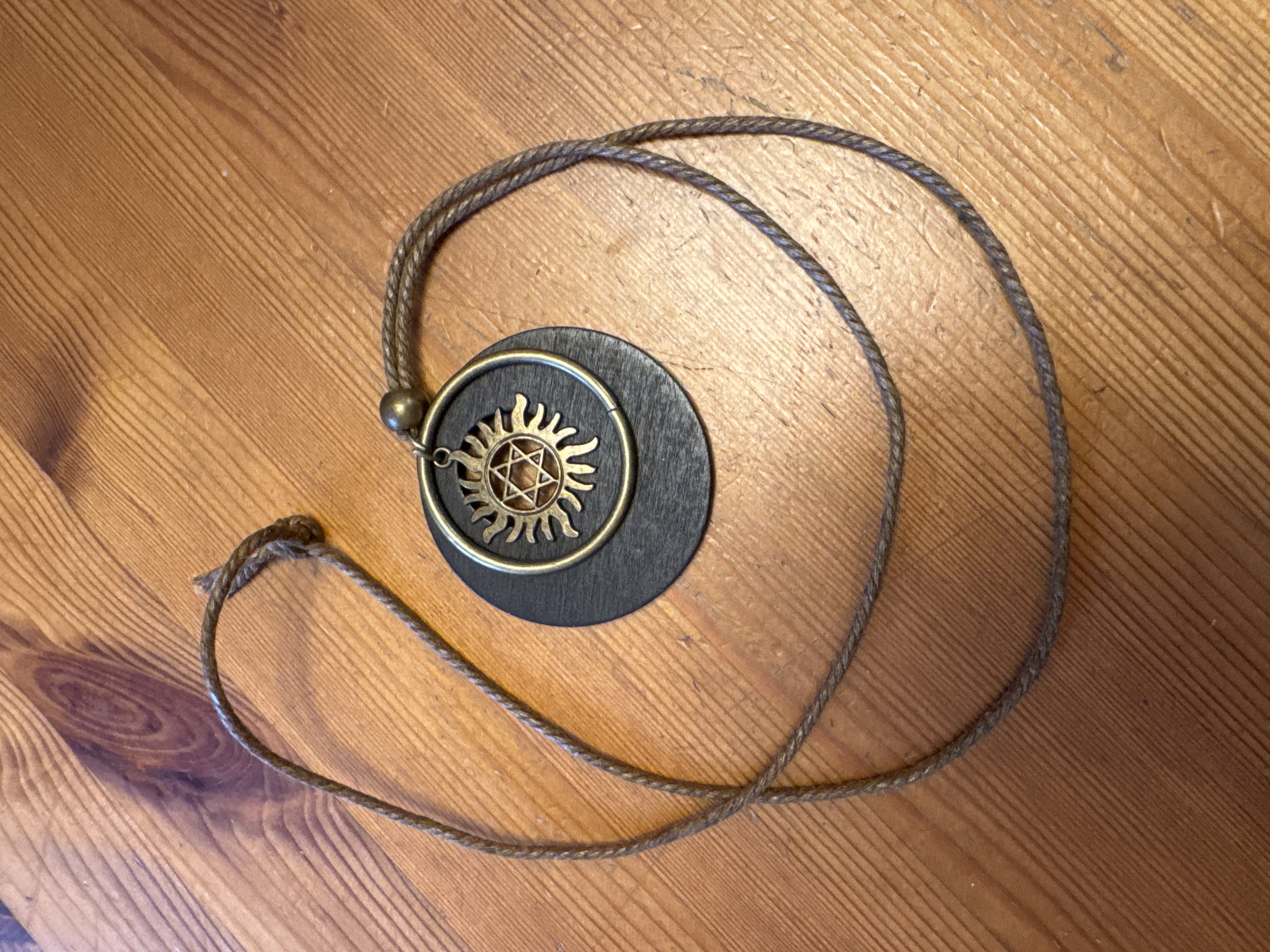 Hexagram necklace bought at Oxfam Shop for £2.50
