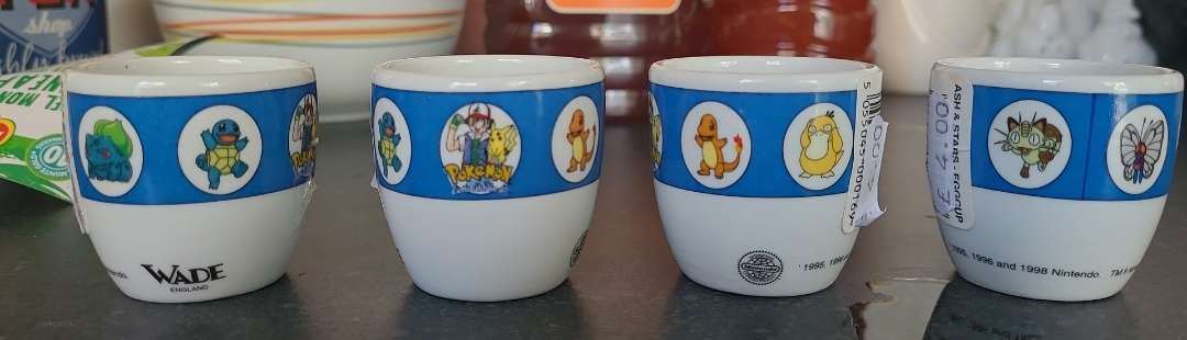 Wade Pokémon Egg Cups bought at RSPCA for £16.00