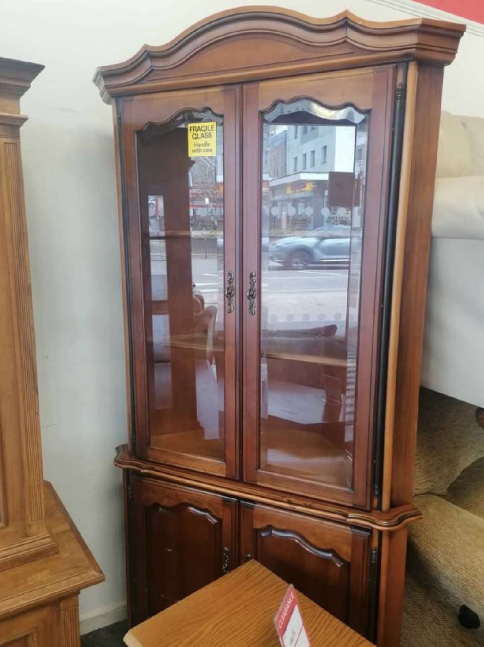 Dark Wood Corner Cabinet product bought at British Heart Foundation Furniture & Electrical for £30.00