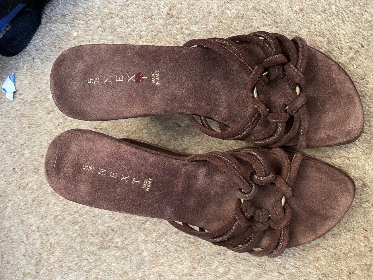 Vintage wedge heels bought at Age UK Charity Shop for £5.00