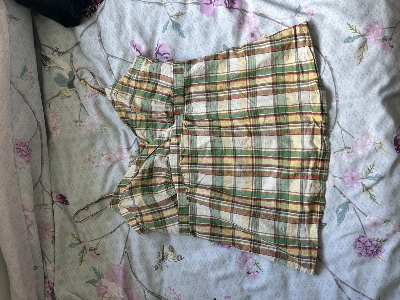 Checked summer cami product bought at British Heart Foundation