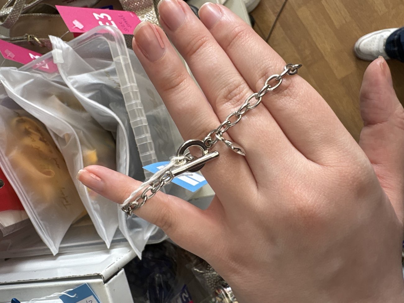 Silver Chain link bracelet bought at Cancer Research UK for Β£1.00
