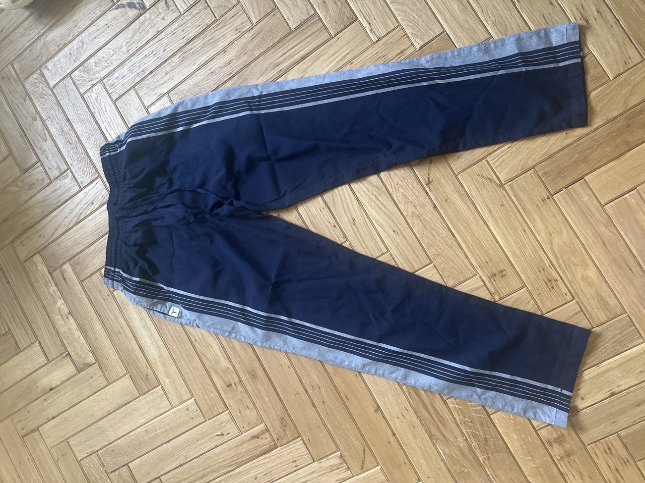 Toms trunks linen uncuffed trousers bought at St Margaret's Hospice for £14.00