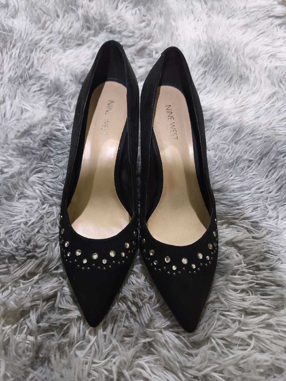 stunning black heels with silver rhinestones!! bought at Croft Carboot for £2.00