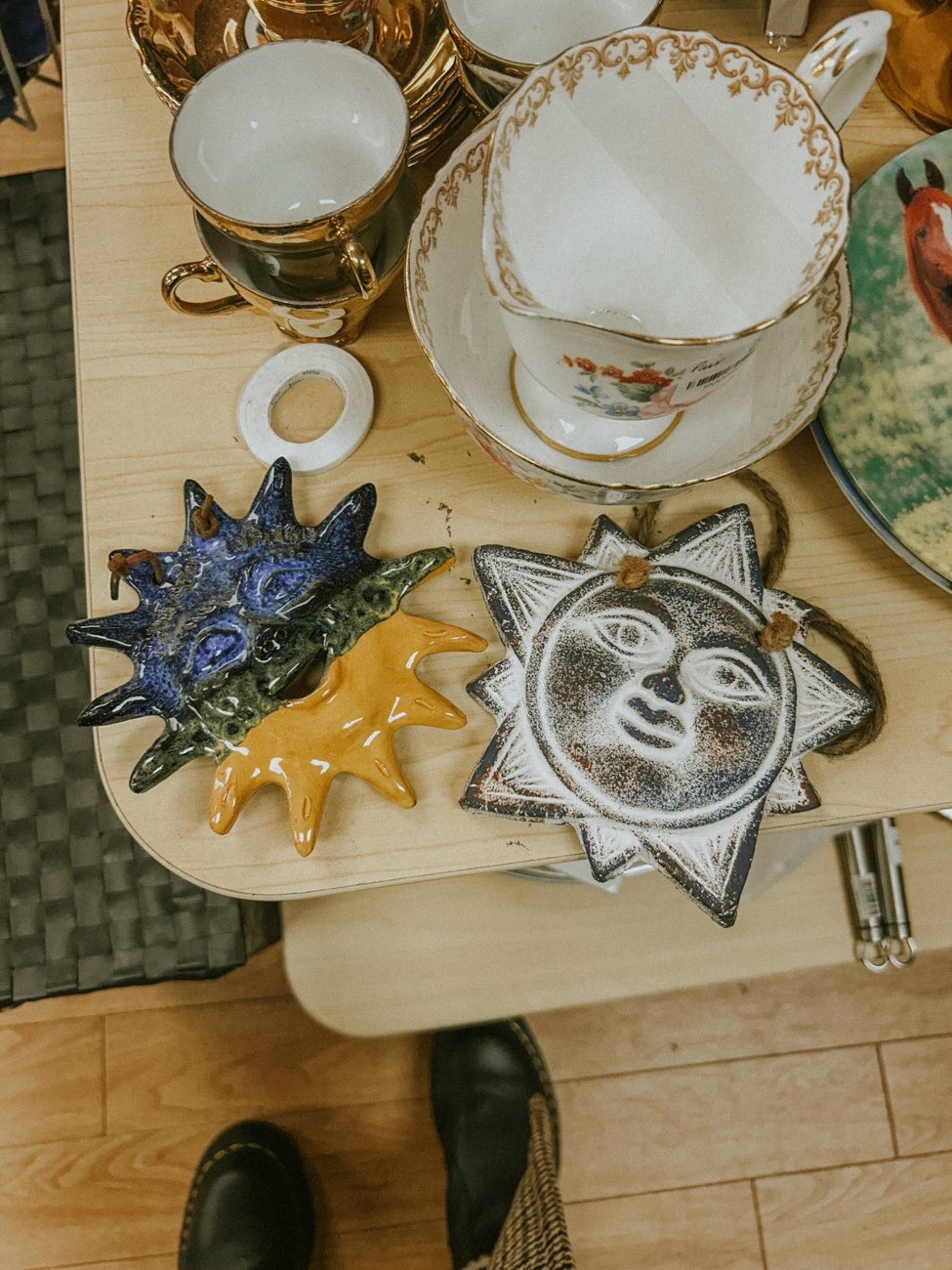 celestial sun wall ornaments bought at Barnardo's for £4.00