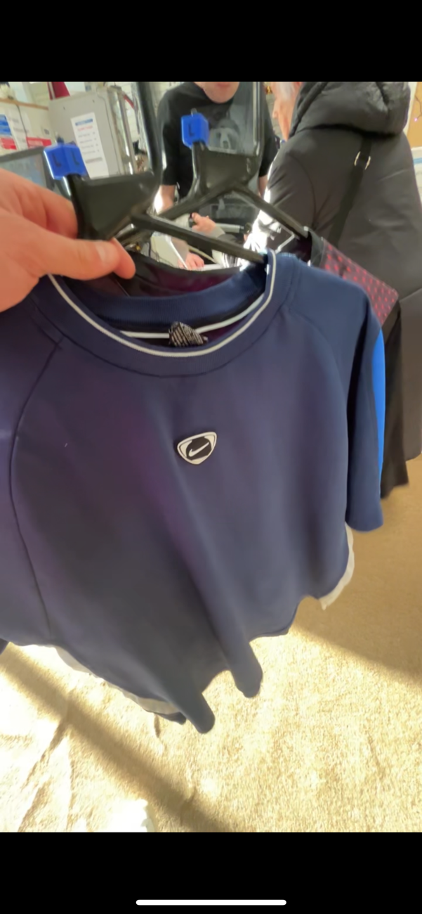 vintage Nike sports top bought at Lighthouse Charity Shop for £5.50