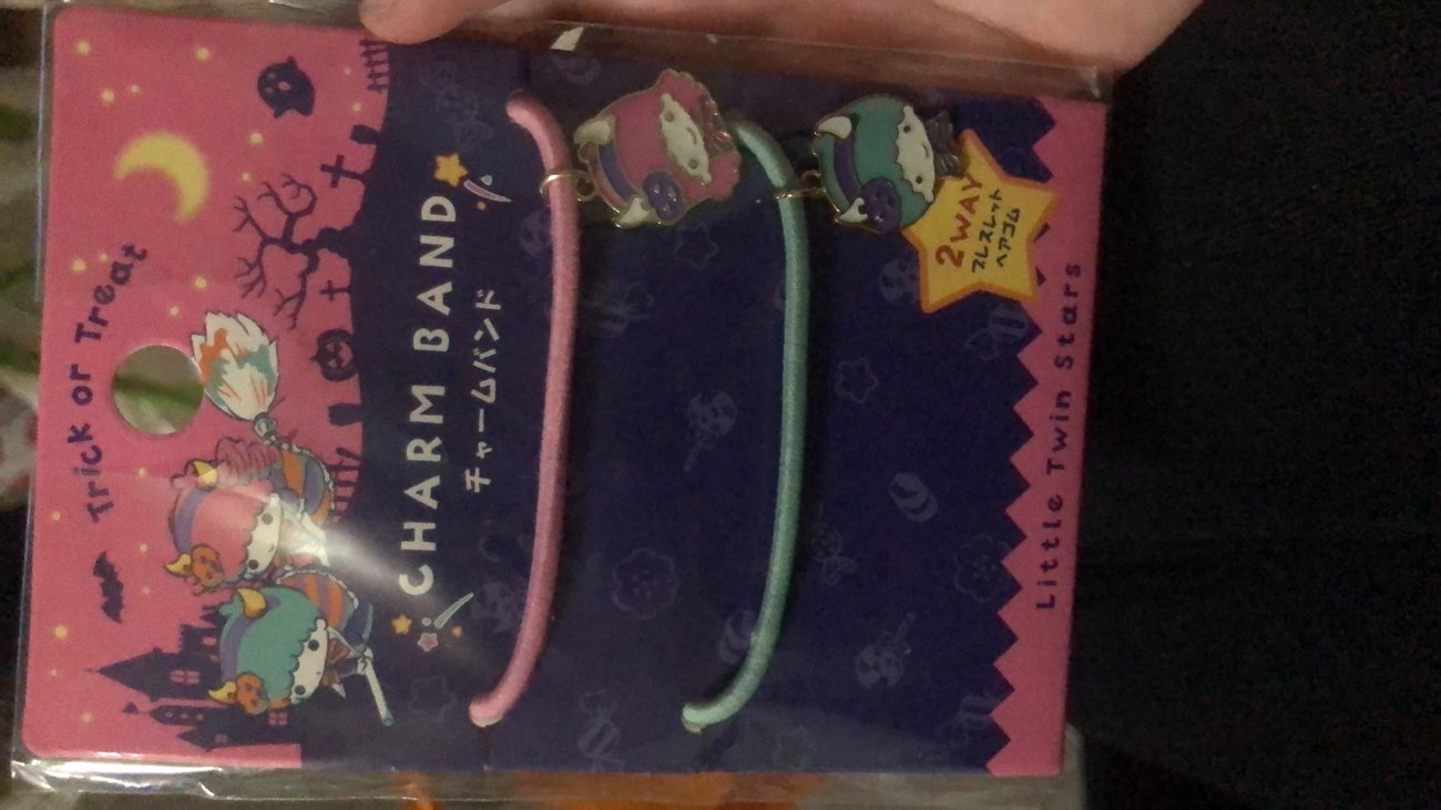little twin stars halloween charm bands bought at Scope for £1.50