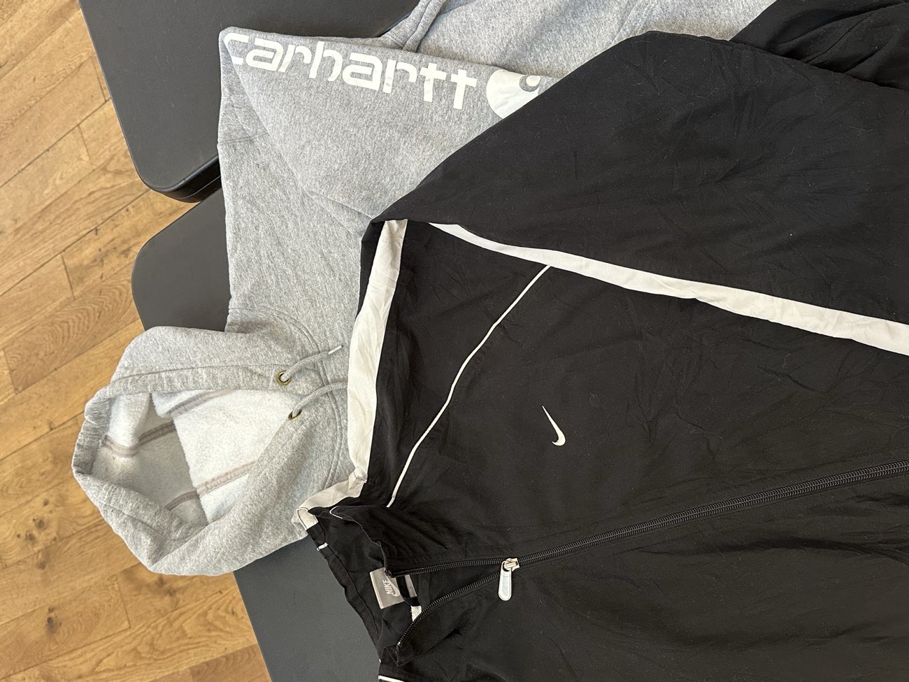 We replenish, even at 2pm you can pick up a Carhartt hoodie (£15) & 00s Nike track top (£10) 😉 bought at Swipe Vintage x Hitchin Kilo Sale for £25.00