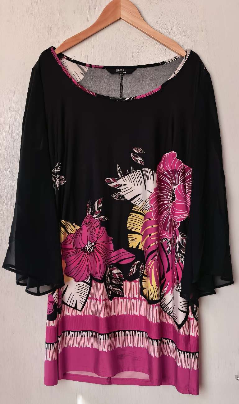 Star by Julien McDonald Graphic Black Long Sleeve Flowy Top product bought at Isabel Hospice for £3.00