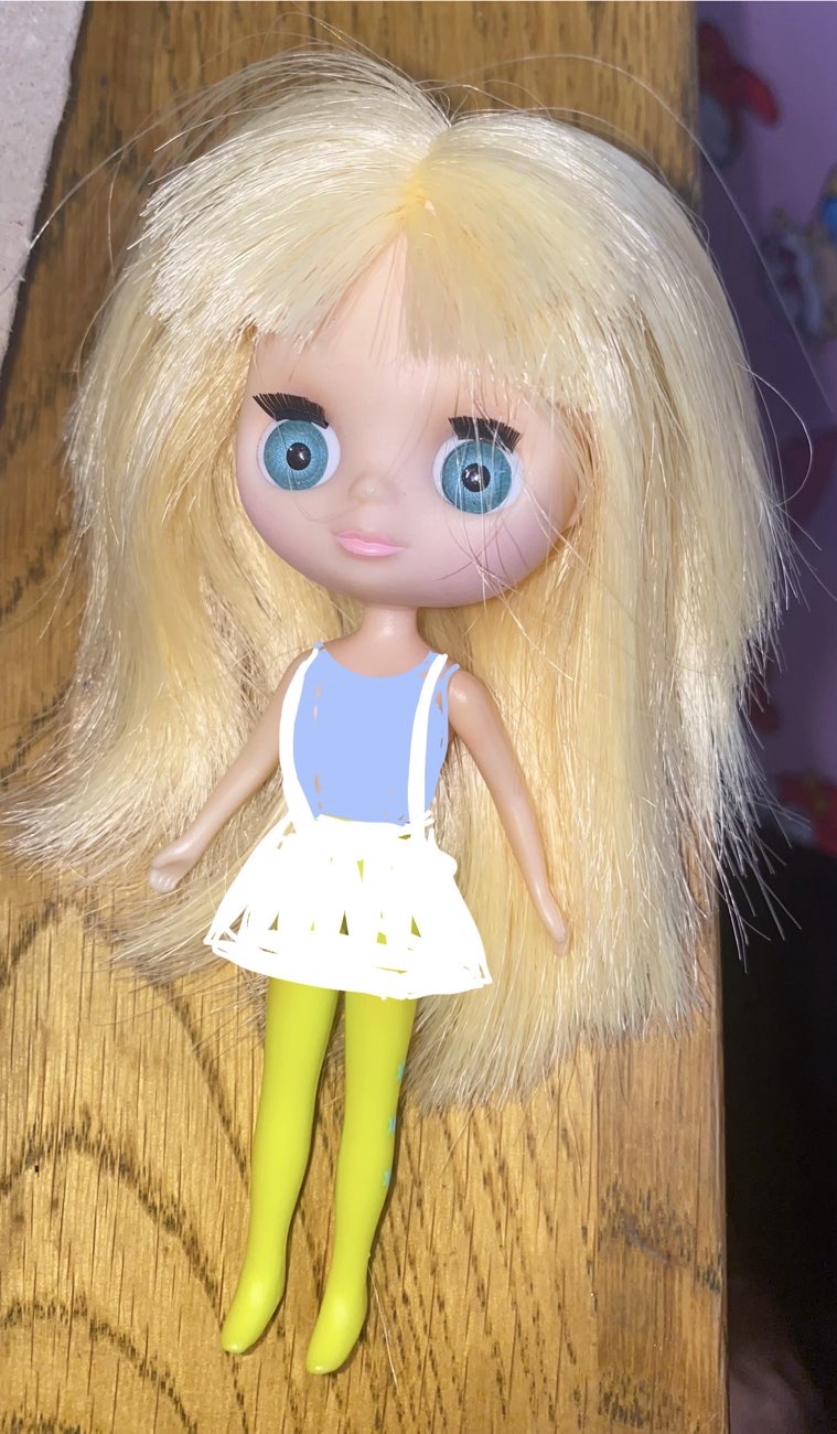 Littlest Pet Shop mini Blythe doll bought at St Leonard's Hospice Shop for £0.20