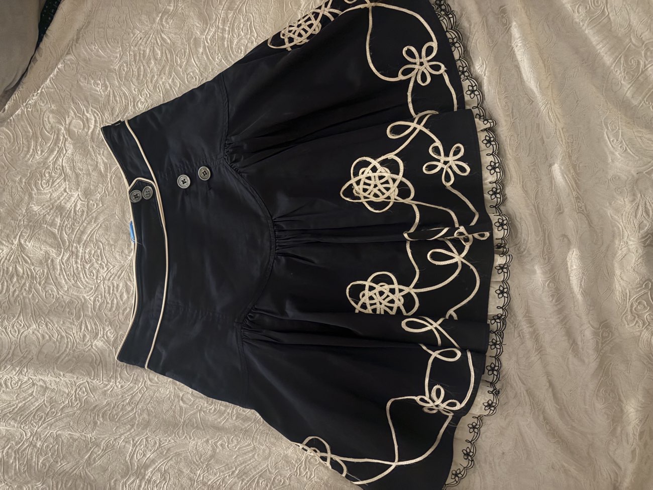 vintage karen millen england navy skirt bought at Age UK Charity Shop