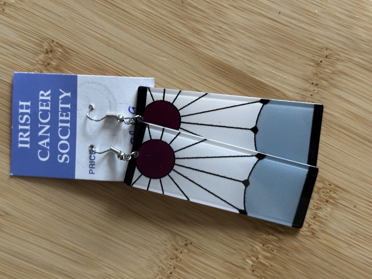 Hanafuda Earrings bought at The Irish Cancer Society Shop for £2.50
