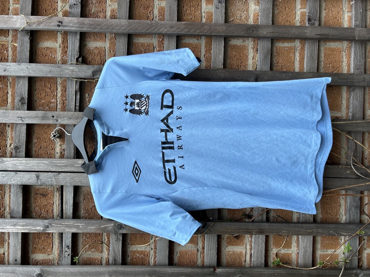 Manchester City 2012/13 home shirt bought at Sue Ryder for £4.95