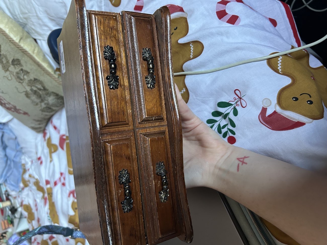 Vintage Wooden Jewellery Box bought at DEBRA UK for £3.00