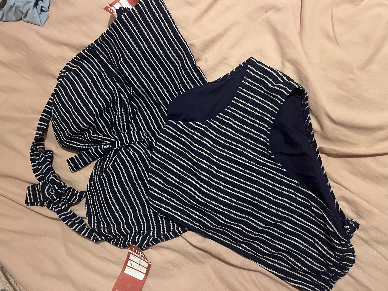 Blue & White Stripe Tankini! Absolutely LOVE these!!! ☀️🏖️ bought at LOROS Beaumont Leys for £4.00