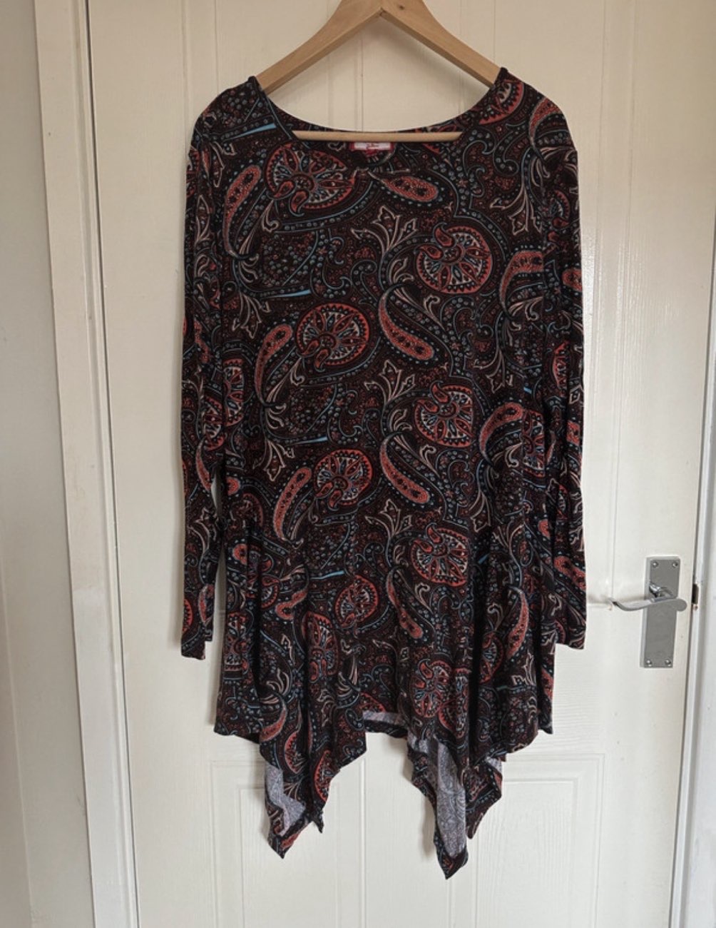Joe Brown Black Paisley Hanky Hem Tunic bought at Walnut Tree Community Shop Ltd for £0.50