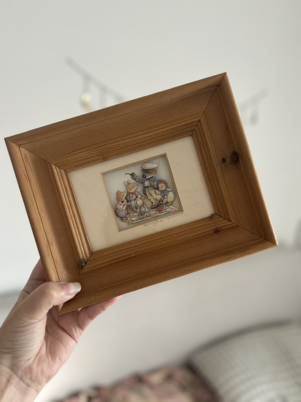 Vintage 3D decoupage picture bought at Revitalise Charity Shop - Havant for £4.00