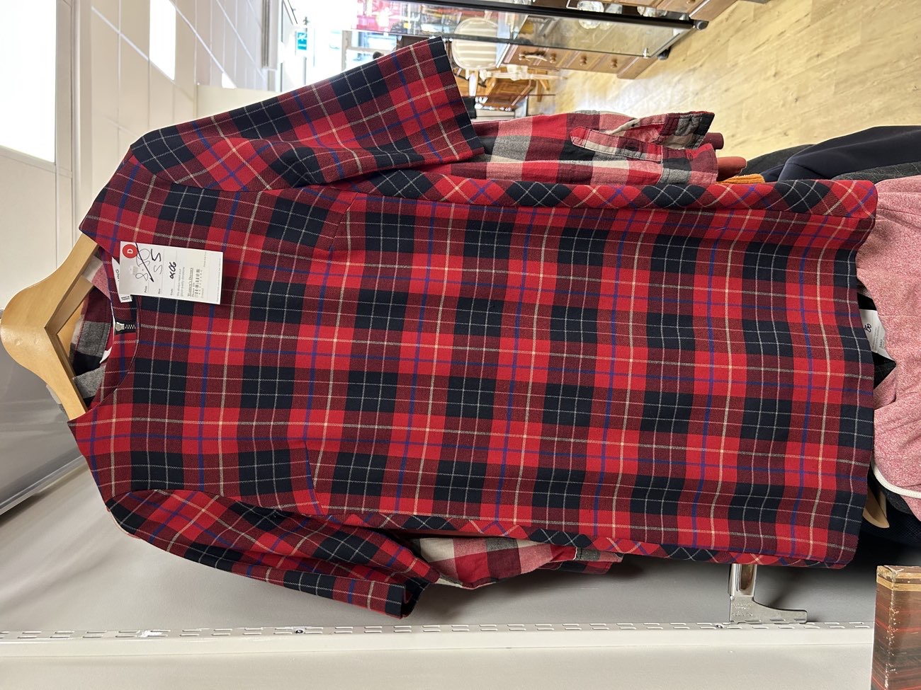 red plaid mini dress bought at Royal Trinity Hospice - Fulham for £5.00