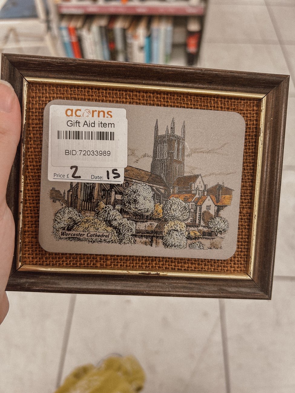 worcester cathedral wall art bought at Acorns Children's Hospice for £2.00
