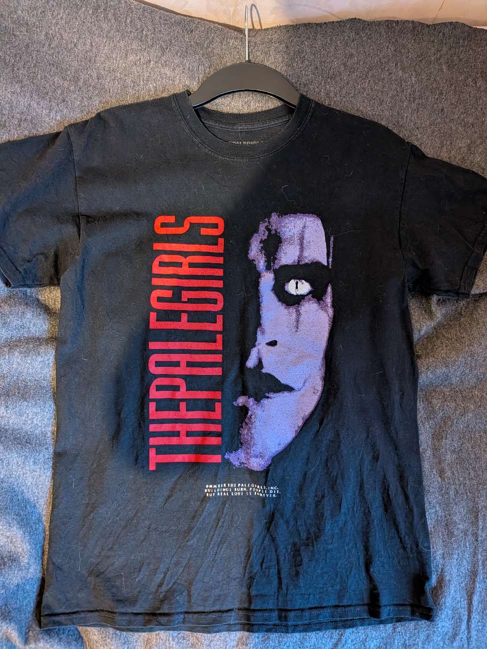 The pale girls The Crow t shirt bought at Oxfam Shop