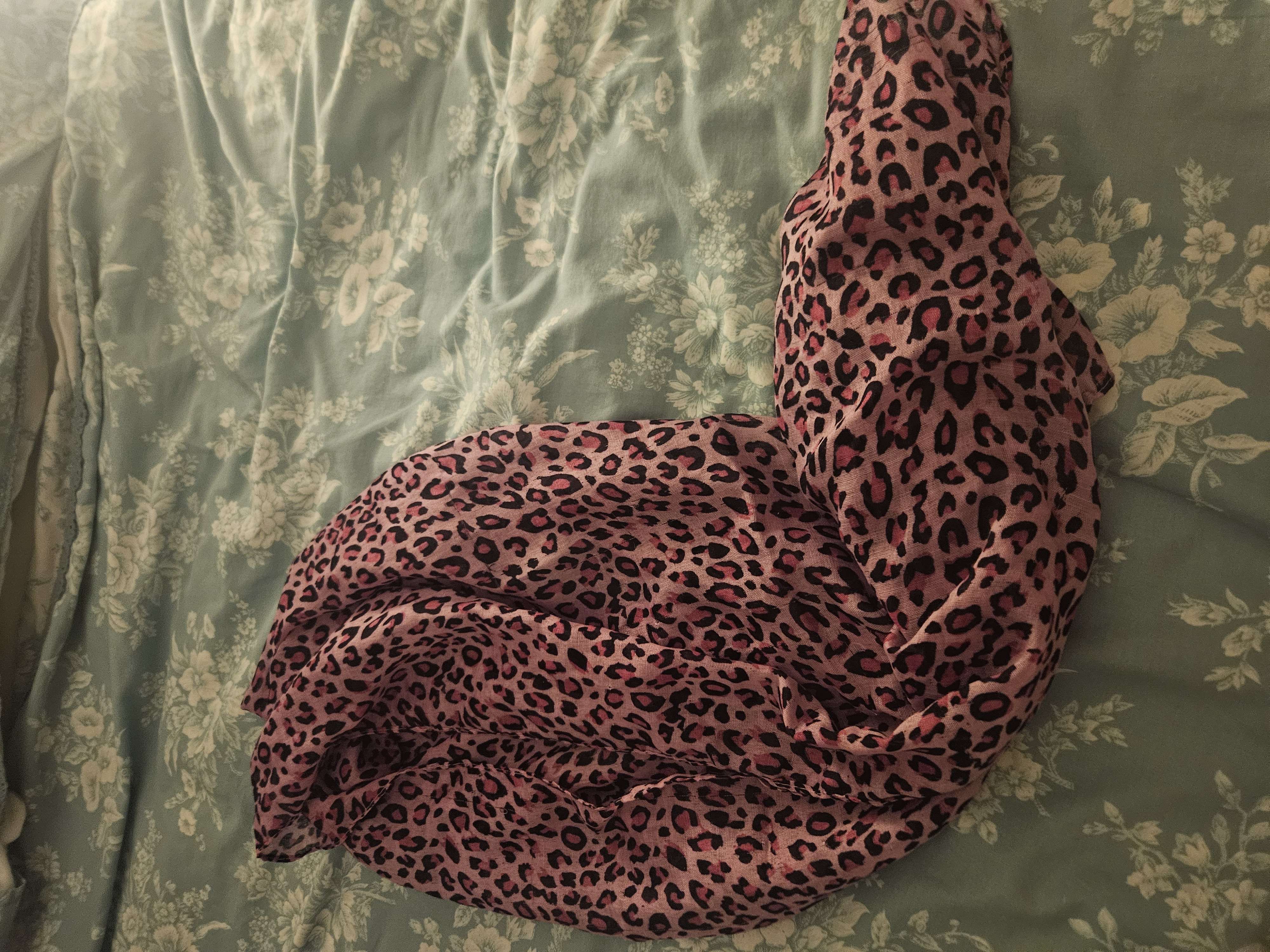 Leopard print scarf product bought at RSPCA for £1.00