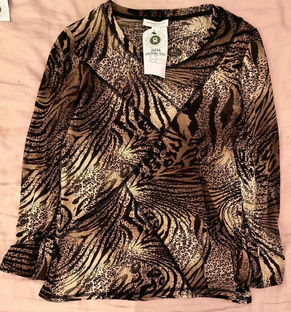 Y2K Zebra & Leopard Print Top (LBU x Oxfam Pop Up) bought at Oxfam Shop for £15.00