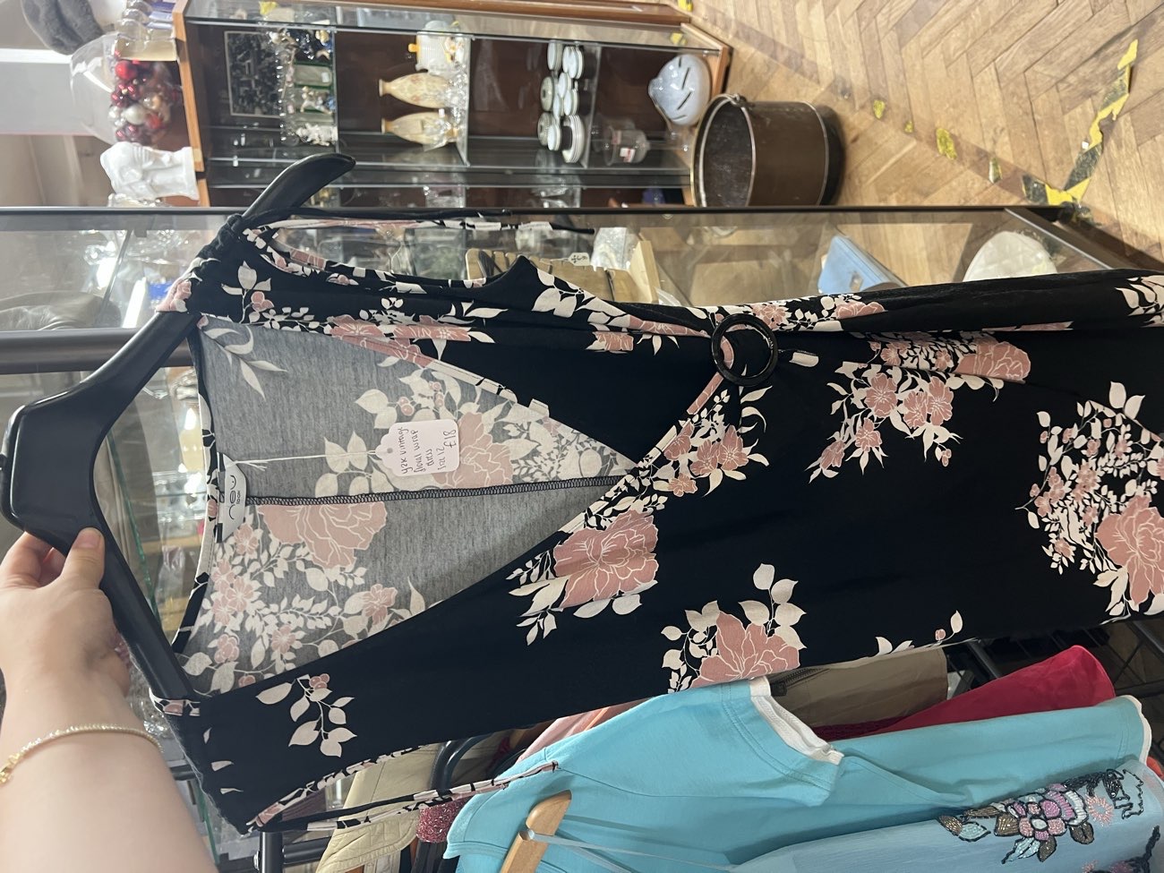 Floral wrap detail dress wish i copped but a tad pricey x bought at Looses for £18.00