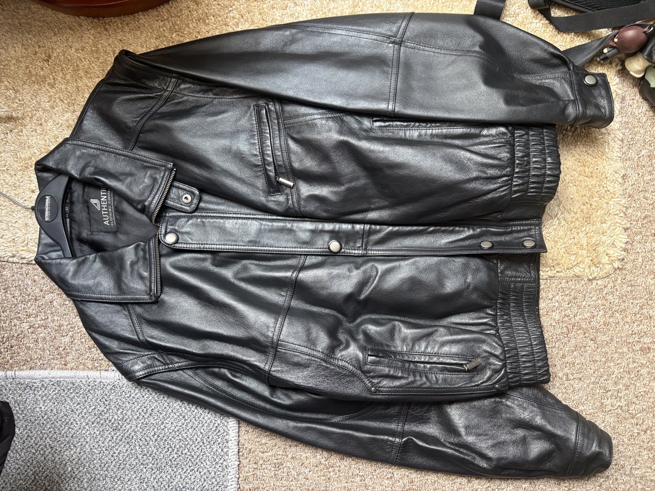 Authentic Clothing Company Leather Jacket bought at W. Armstrong & Son Vintage Clothing Emporium for £48.00