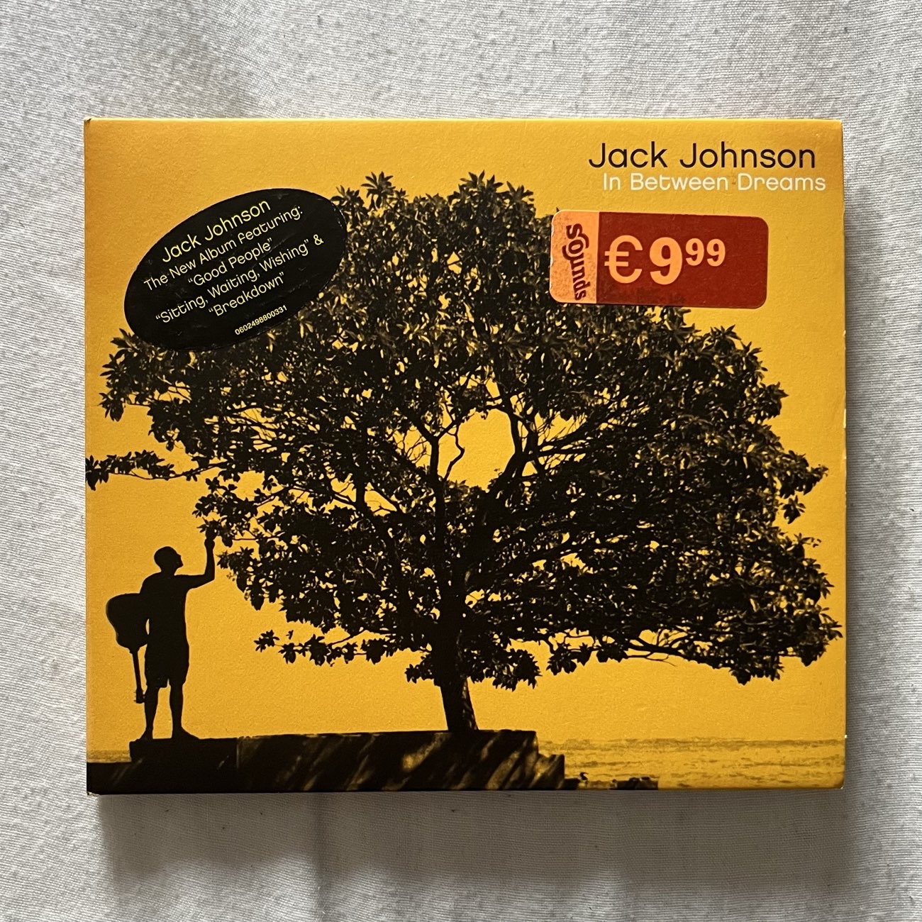 Jack Johnson CD bought at Oxfam Shop for £3.99